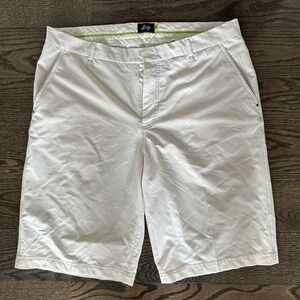 Sligo White Men's Flat Front Shorts